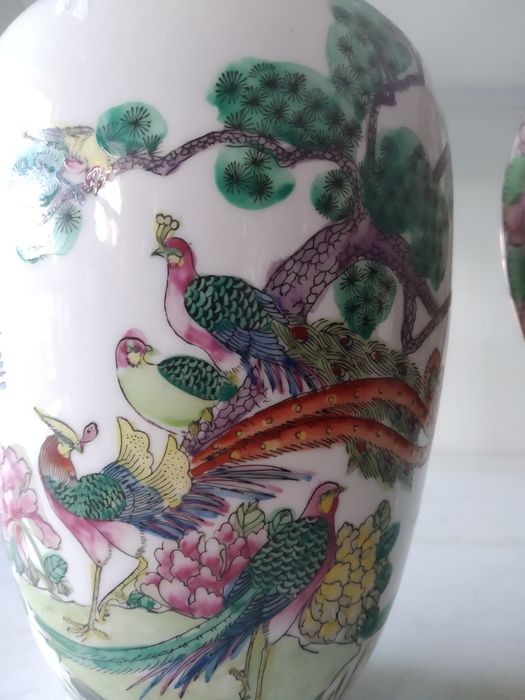 Jarra e prato em porcelana chinesa
