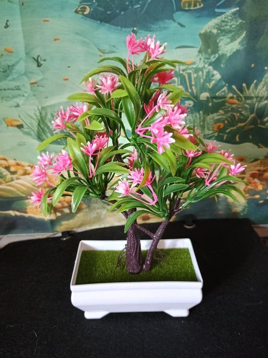 Tylko 17 zł Wyjątkowe Sztuczne drzewko bonsai z doniczką i podłoże z m