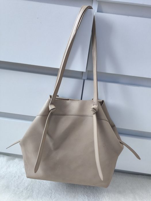 ZARA shopperka na ramię lub do ręki jasna beżowa duża i pojemna