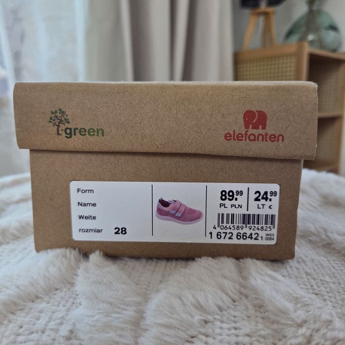 Buty sportowe różowe na rzepy Elefanten R. 28 dla dziewczynki
