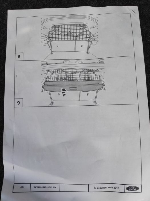 Перегородка багажника Ford Focus 3 универсал. Оригинал - 1 723 909