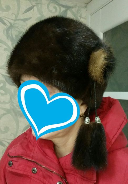 Норковая шапка, 55 размер