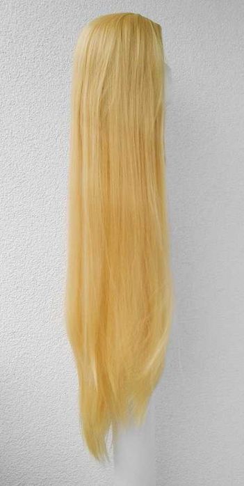 Roszpunka żółta blond ciepła długa 100cm metrowa peruka cosplay wig