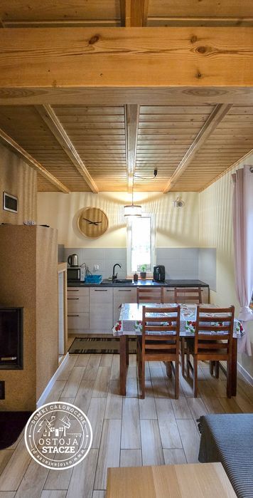 Dom kominek Bania Jacuzzi noclegi Mazury Promocja domek jezioro