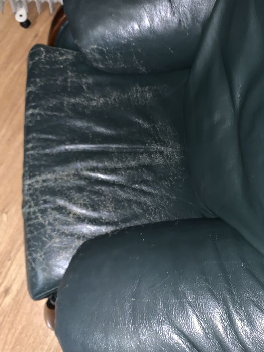 Poltrona de couro (verde escuro)