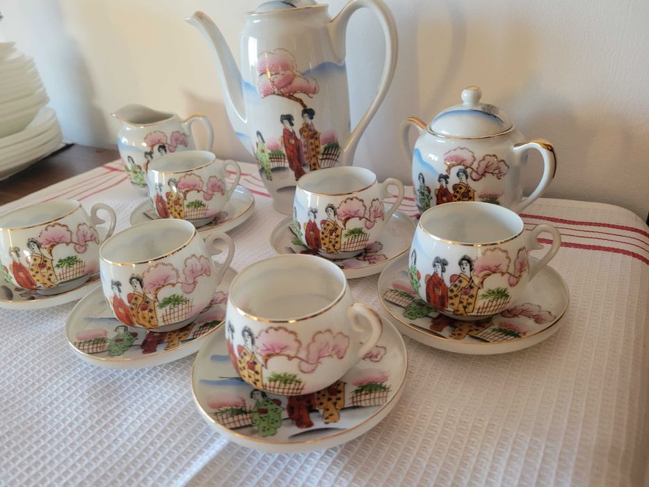 Serviço de café casca D' Ovo japonês