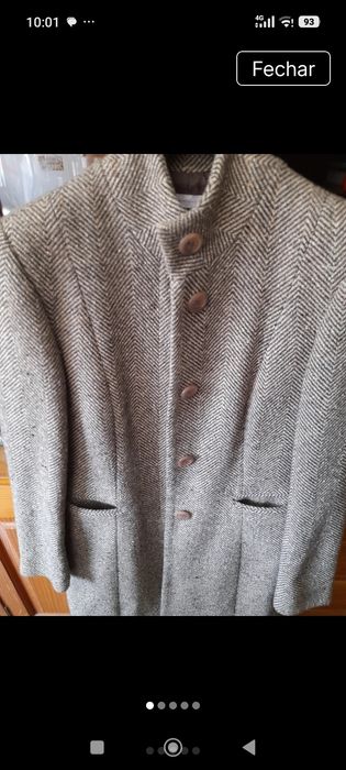 Casaco fazenda tweed, como novo, modelo intemporal