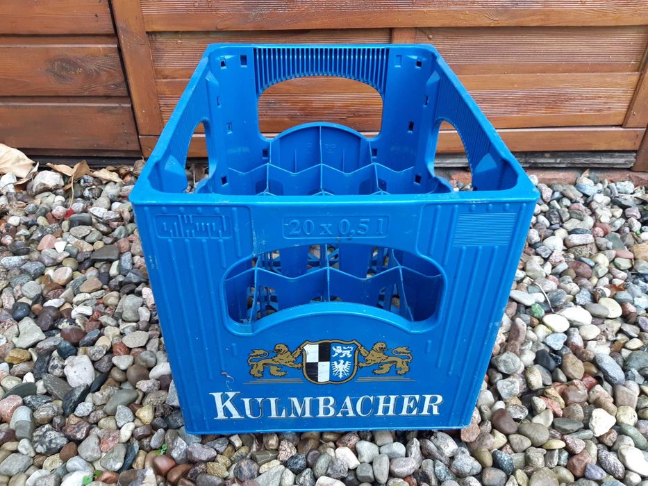 Skrzynka na piwo butelki Kulmbacher 20x0,5L Oryginalna Niebieska