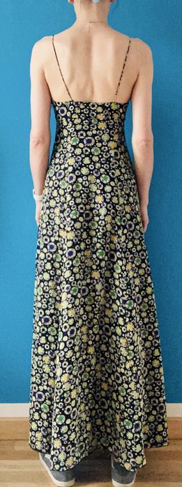 Jedwabna długa maxi sukienka Armani Exchange
