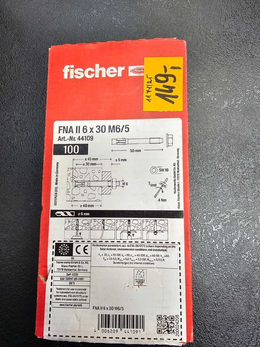 Kotwa Gwoździowa Fischer FNA II 6x30 m6/5