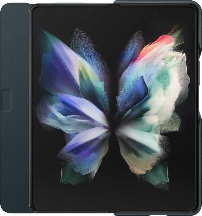 Оригинальный чехол книжка Samsung Z Fold 3 5G Leather Flip Cover