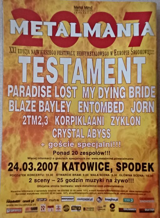 Metal Hammer NR 188 , 2/ 2007 , plus plakat , Stan dobry.