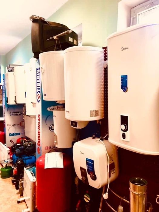 Установка и продажа бойлеров, котлов,колонок,радиаторов.