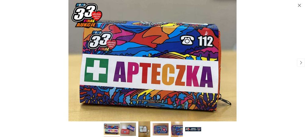 Apteczka samochodowa Wielka Orkiestra Świątecznej Pomocy WOŚP2025