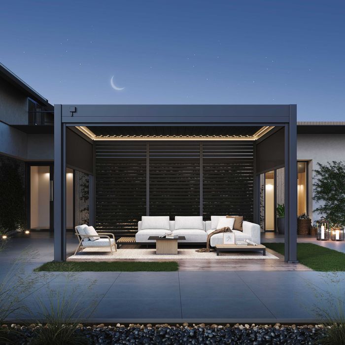 Pergola aluminiowa zadaszenie żaluzjowe - wolnostojąca