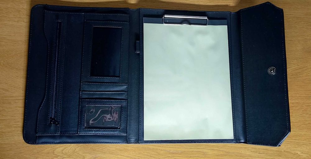 Teczka na dokumenty z notesem, Aktówka, Organizer, A4 Slim