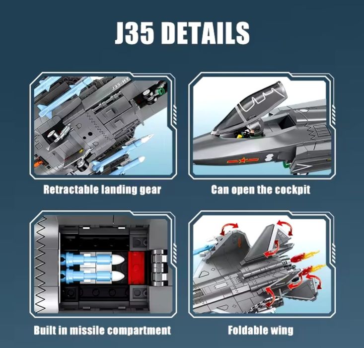 Конструктор Lego военный самолёт 621 блоков Лего