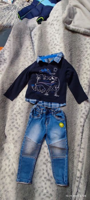 Komplecik dla chłopca dinozaury na święta , na okazje