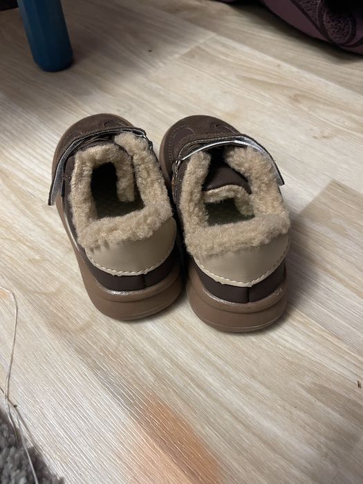 Дитячі кросівки,хайтопи  зимові , коричневі