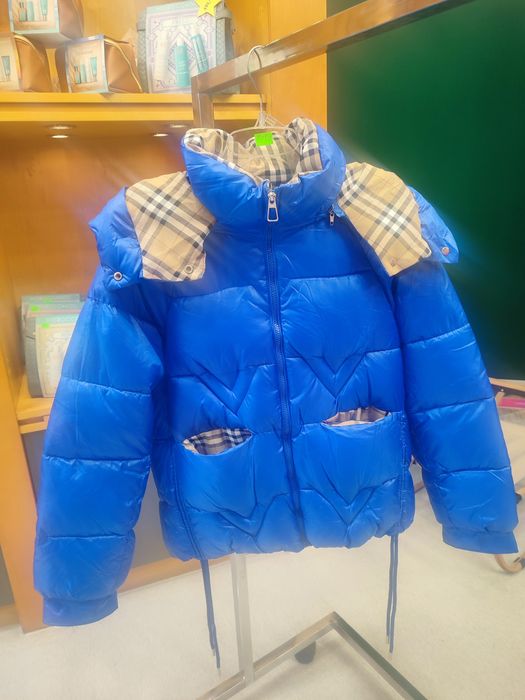 Kurtka zimowa z dodatkiem kraty