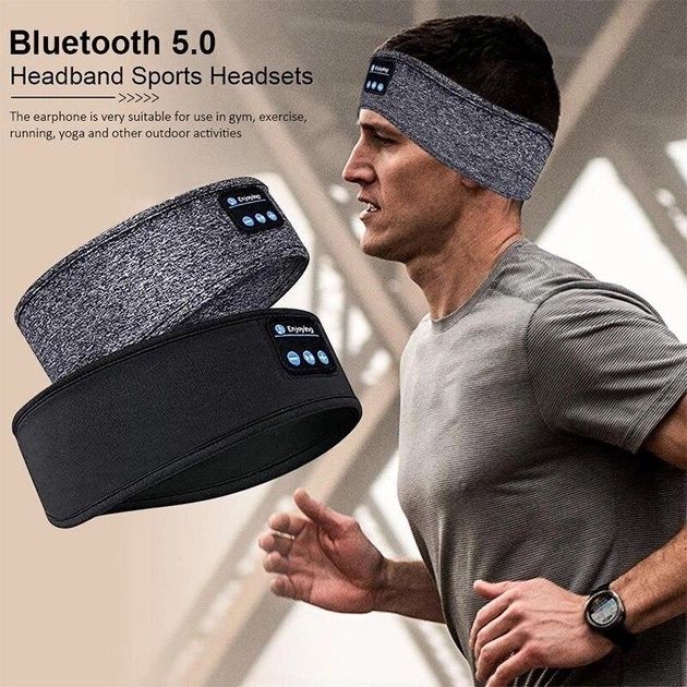 Пов'язка на голову з Bluetooth навушниками для спорту та сну