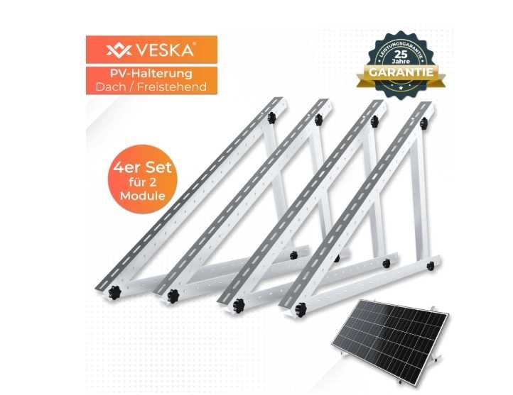 Wspornik elektrowni balkonowej solarny 114 cm do płaskiego dachu
