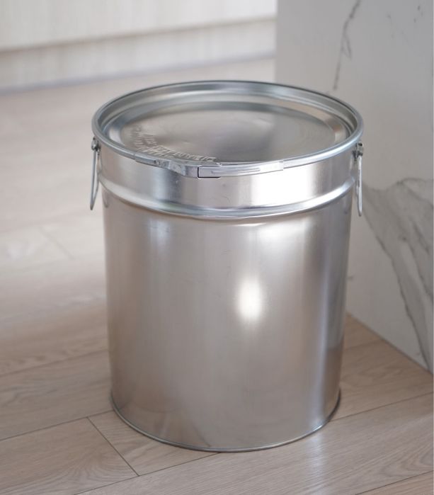 Wiadro beczka metalowe 30L + POKRYWA + OBEJMA – komplet na separator