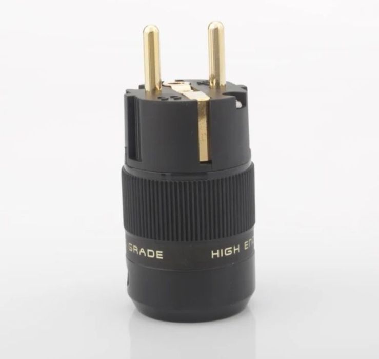 Kabel zasilający audio Melodika 3x4 mm dł 1.0m Wtyki Schuko Audiocrast