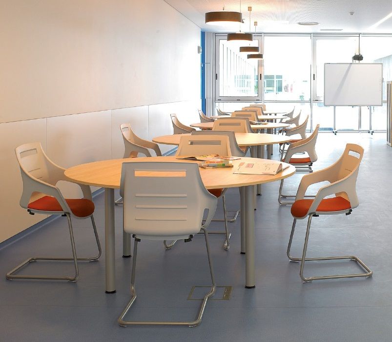 Mesa de formação 1200x700x750mm melamina cinza material novo