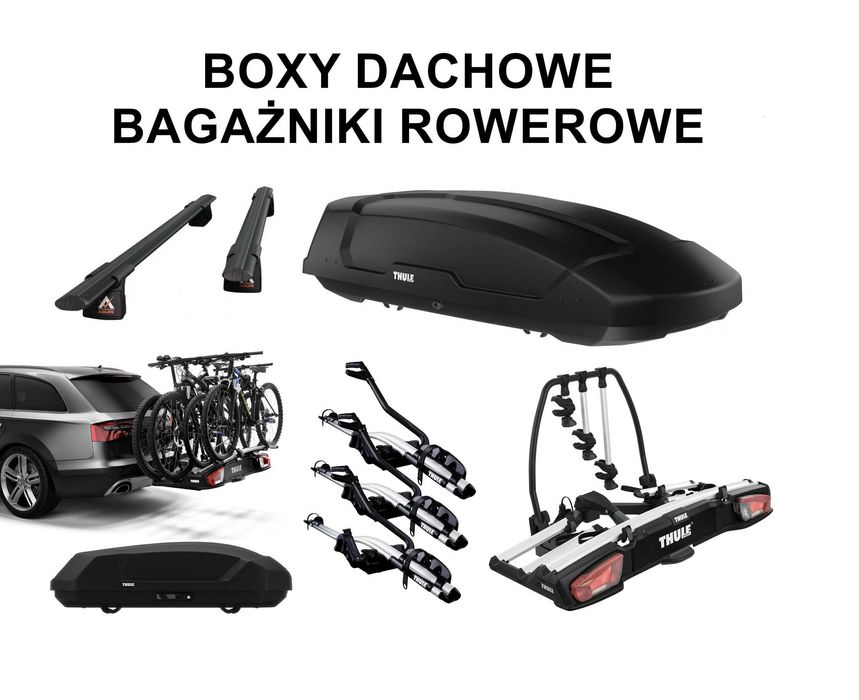 Wynajem box dachowy THULE bagażnik dachowy uchwyt na rowery boks dach