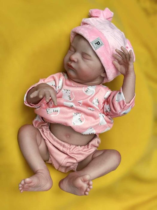 Lalka W Typie Reborn Z Gumowym Brzuszkiem Do Kąpania Śpiący Niemowlak