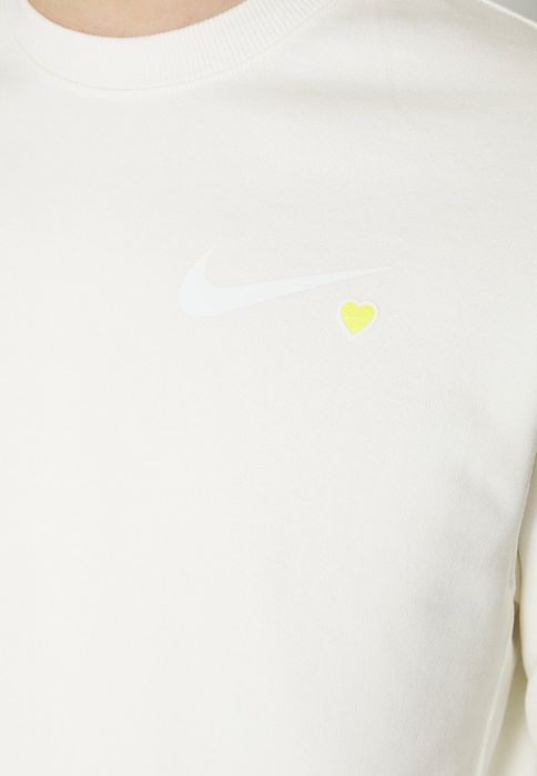 Bluza, mleczny, regular fit, serce, Nike L