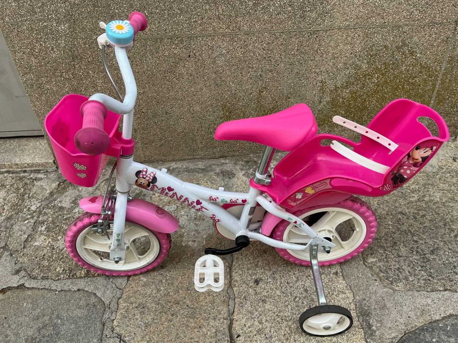 Bicicleta Criança Minnie Mouse 12 Polegadas 3-5 Anos