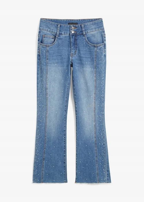 B.P.C jeansy bootcut 7/8 z połyskującymi zdobieniami ^46