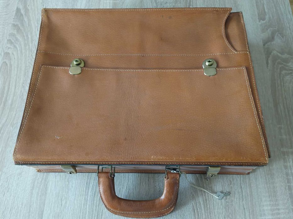 Walizka skórzana neseser aktówka CHENEY ENGLAND retro vintage antyk