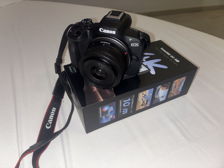 ítulo: Canon EOS R50 como nova + lente 18–45mm – 680€