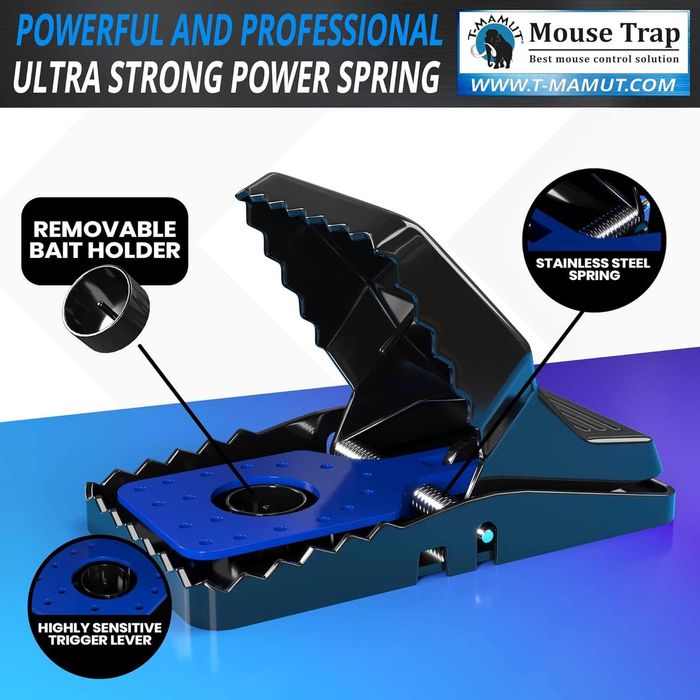 T-MAMUT Pułapka na Duże Myszy Szczury 4 sz. Profesjonalna Bardzo Mocna