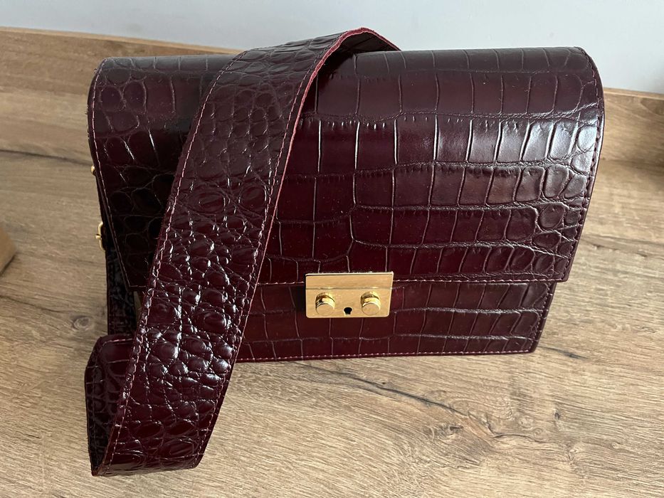 Fabiola Amelia II M Burgundowa Śliwka Croco GOLD