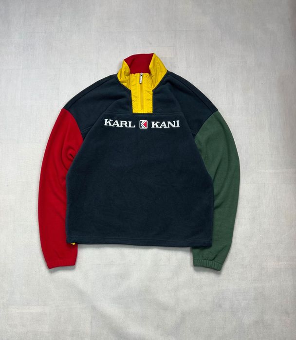 Polar Karl Kani big logo half zip polar hip hop rap