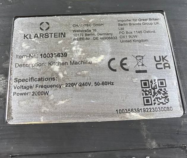 Тістоміс / тестомес / міксер / миксер / Klarstein  з Німеччини 2000w