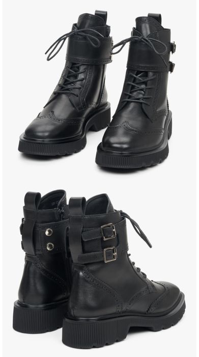 НОВІ шкіряні зимові черевики Estro чоботи кожаные сапоги ботинки