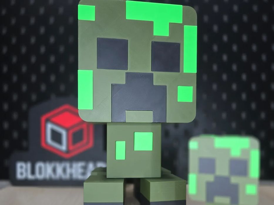 Bloco Minecraft Creeper Articulado - Figura Decorativa Barreiro E ...