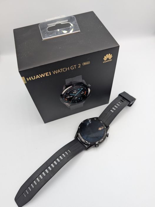 Huawei Watch GT2 46mm Silver/Black | + Плетений ремінець у подарунок