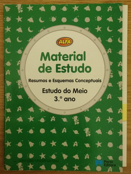 Livro escolar português Alfa 3°ano Estudo do Meio
