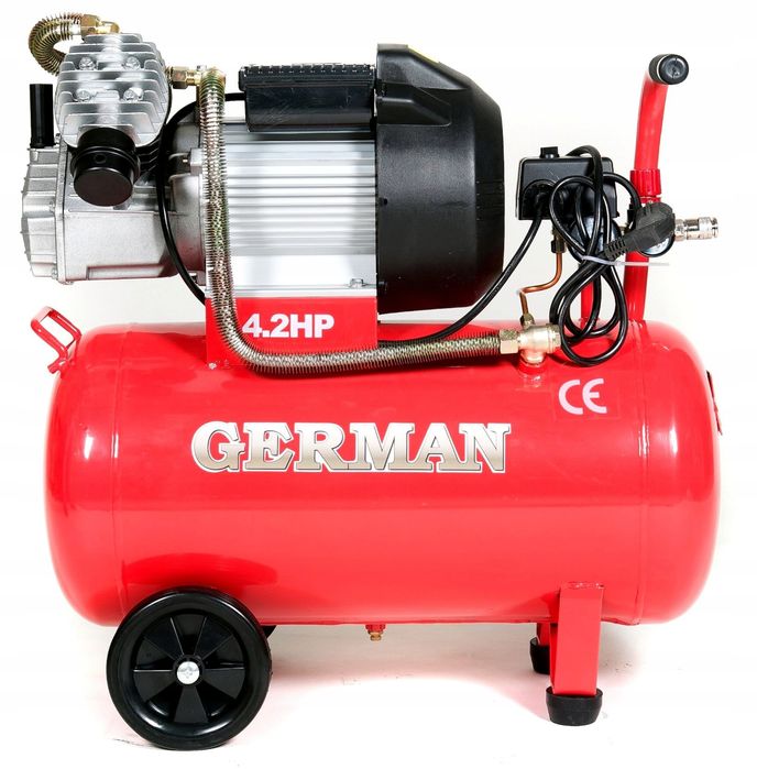 Kompresor dwutłokowy GERMAN 50L 8BAR 430L/MIN 4KM