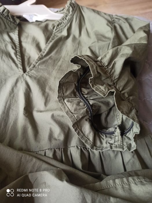 Sukienka oliwkowa roz. 40 primark, 100procent bawełna