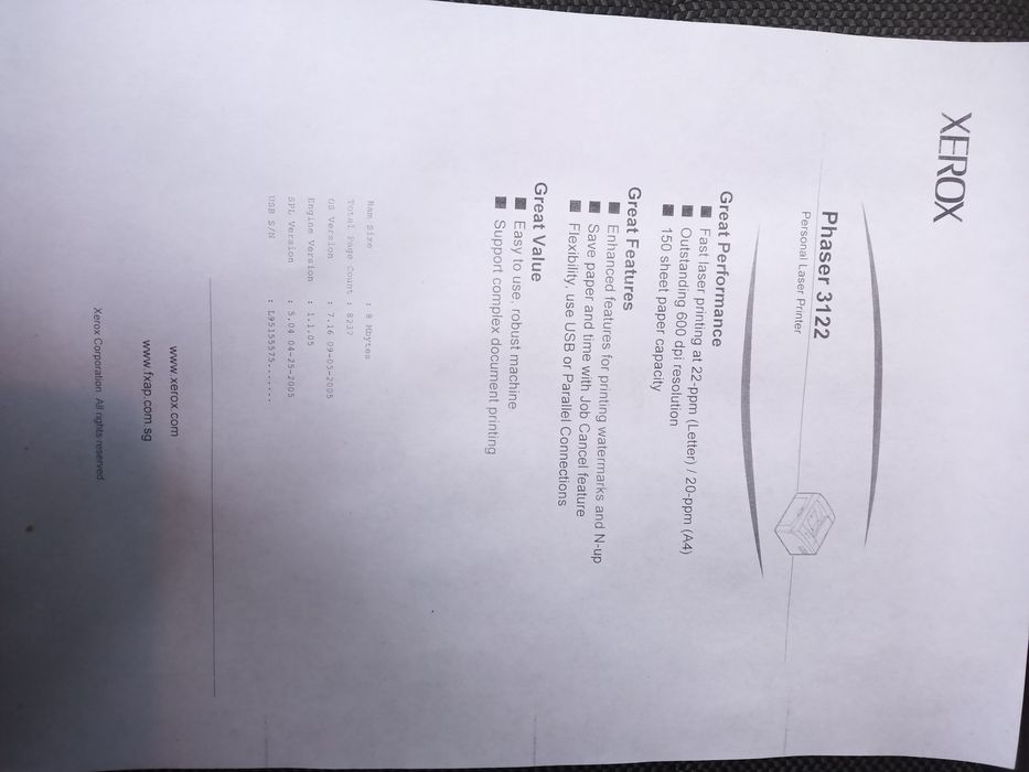 Принтер XEROX Phaser 3122