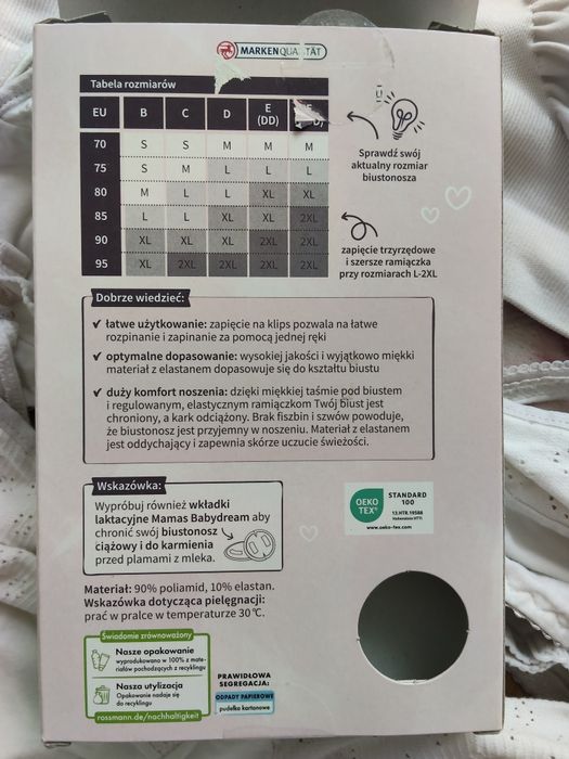 7x Biustonosz do karmienia zestaw