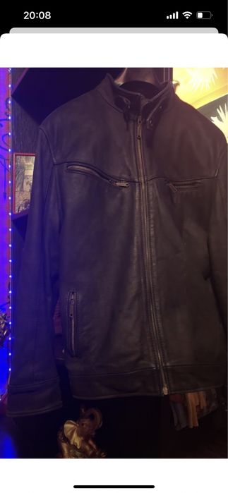 кожана чоловіча куртка