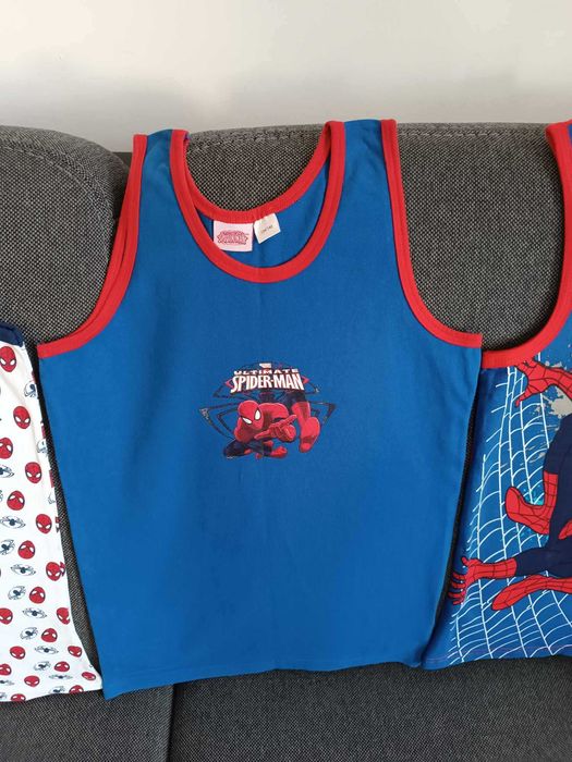 Podkoszulki chłopięce 3 sztuki Spiderman 134/140